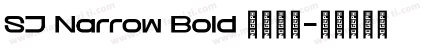 SJ Narrow Bold 常规西方字体转换